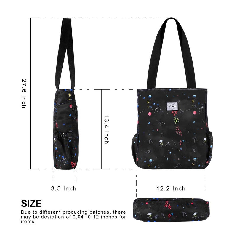 KAMO Floral Tote Bag - Waterproof Lightweight Handbags Travel Shoulder Bag for Hiking Yoga Gym Swimming Travel Beach - Image 3